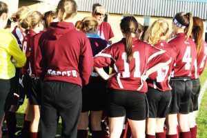 Andrea Kalafut, M.Sc.E., P.Eng. coaching Women’s High School Soccer